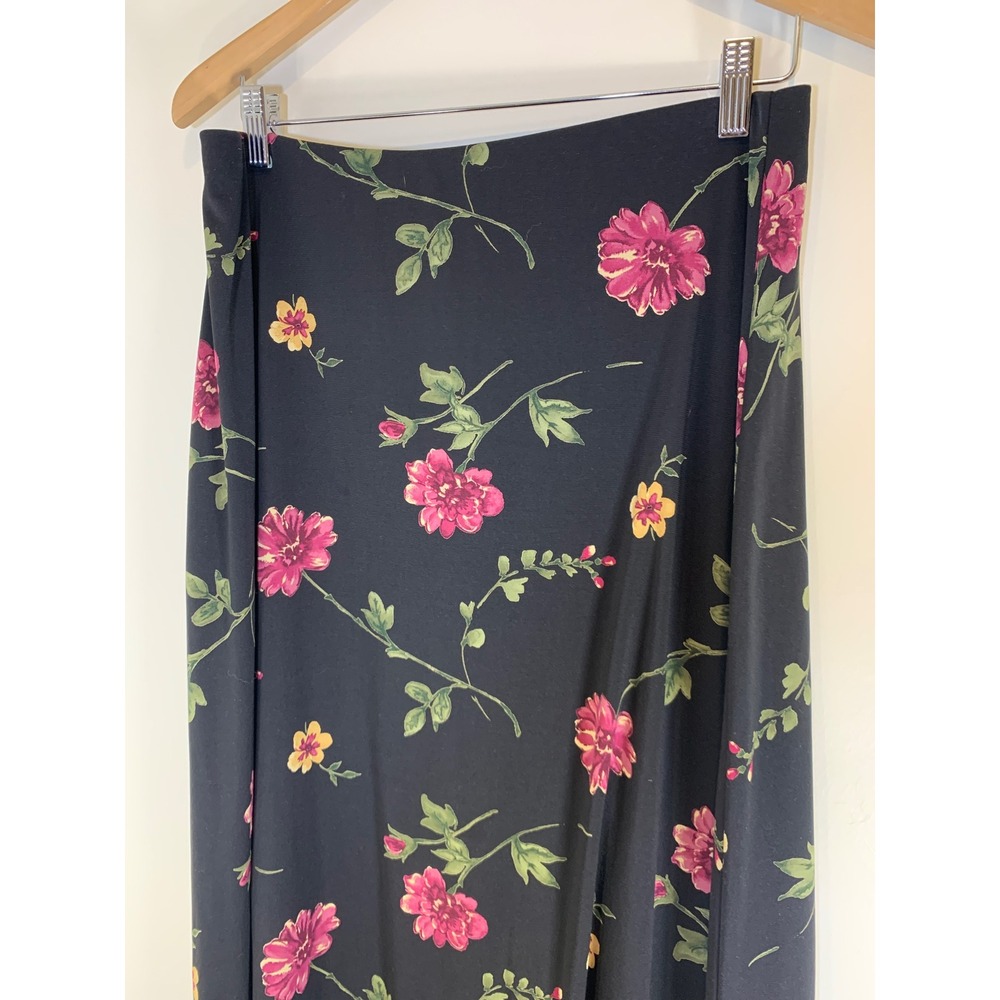 Jaclyn Smith Floral Maxi Skirt XL Cottagecore Vintage Aesthetic Women - Picture 2 of 6